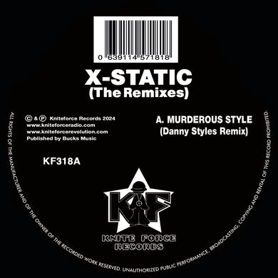 X-Static - Kniteforce Records - Murderous Style Remixes EP - KF318 - 12