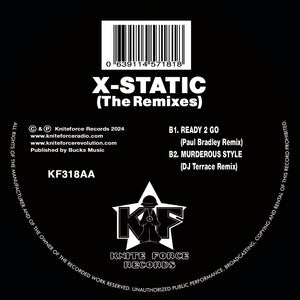 X-Static - Kniteforce Records - Murderous Style Remixes EP - KF318 - 12" Black Vinyl