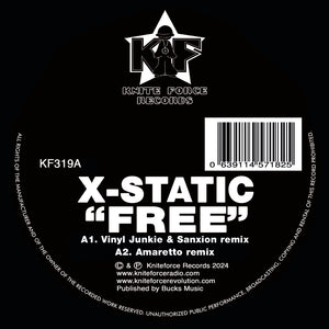 X-Static - Kniteforce Records - Free Remixes EP - KF319 - 12" Black Vinyl