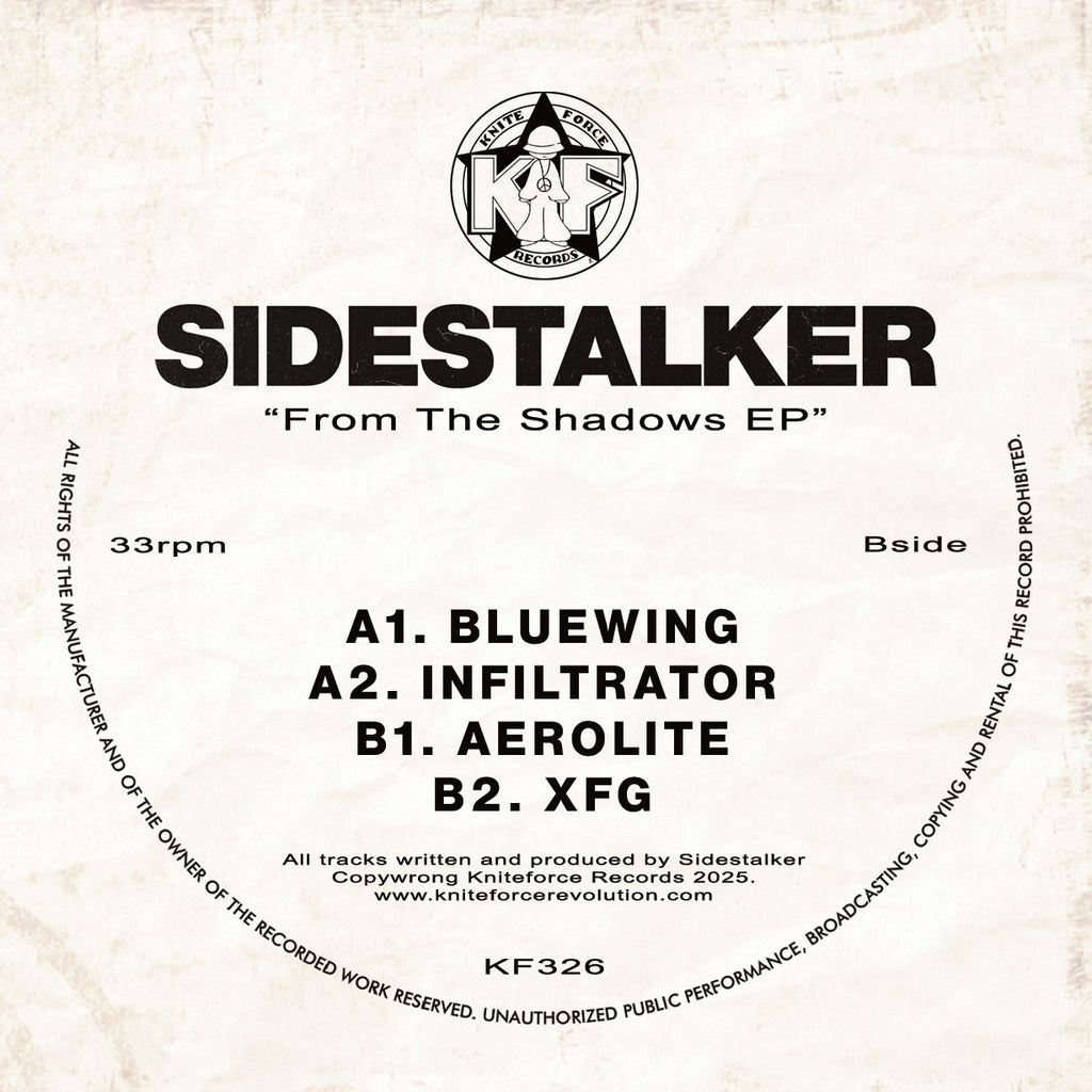 SIDESTALKER - From The Shadows EP - Kniteforce Records - KF326SE - Old Skool - 12" Colour Vinyl