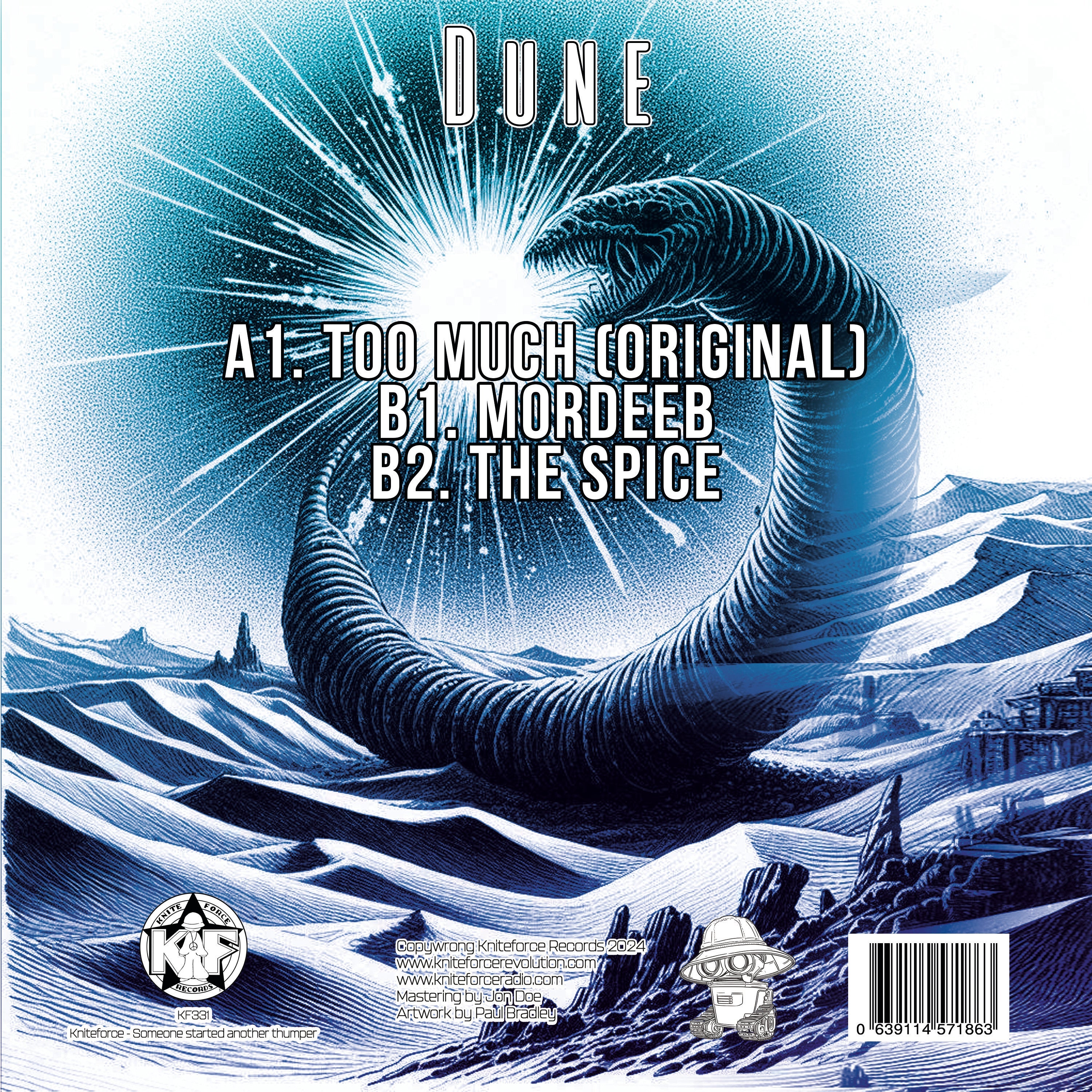 Dune - Kniteforce Records - Too Much EP - KF331 - 12"  Black Vinyl