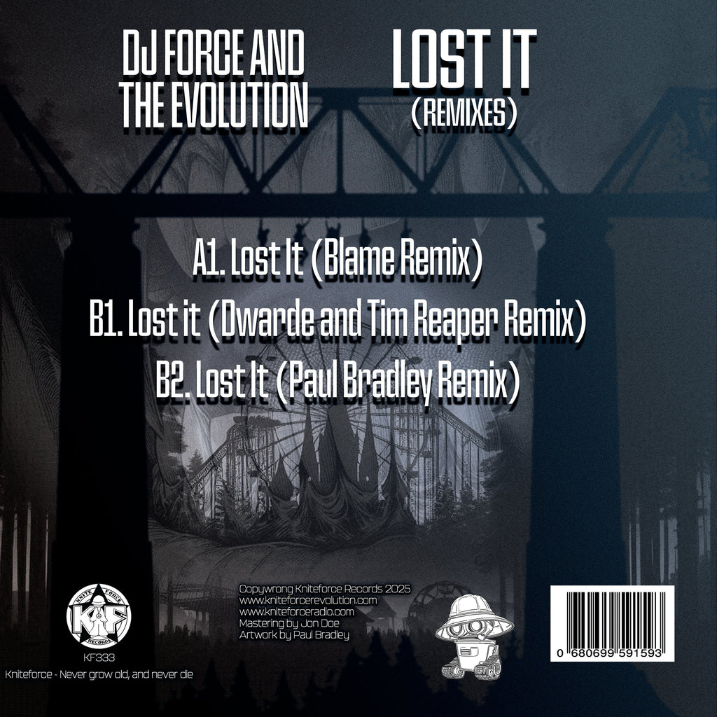 DJ Force & The Evolution - Lost It Remixes EP - Kniteforce Records - KF333 - 12" Black Vinyl