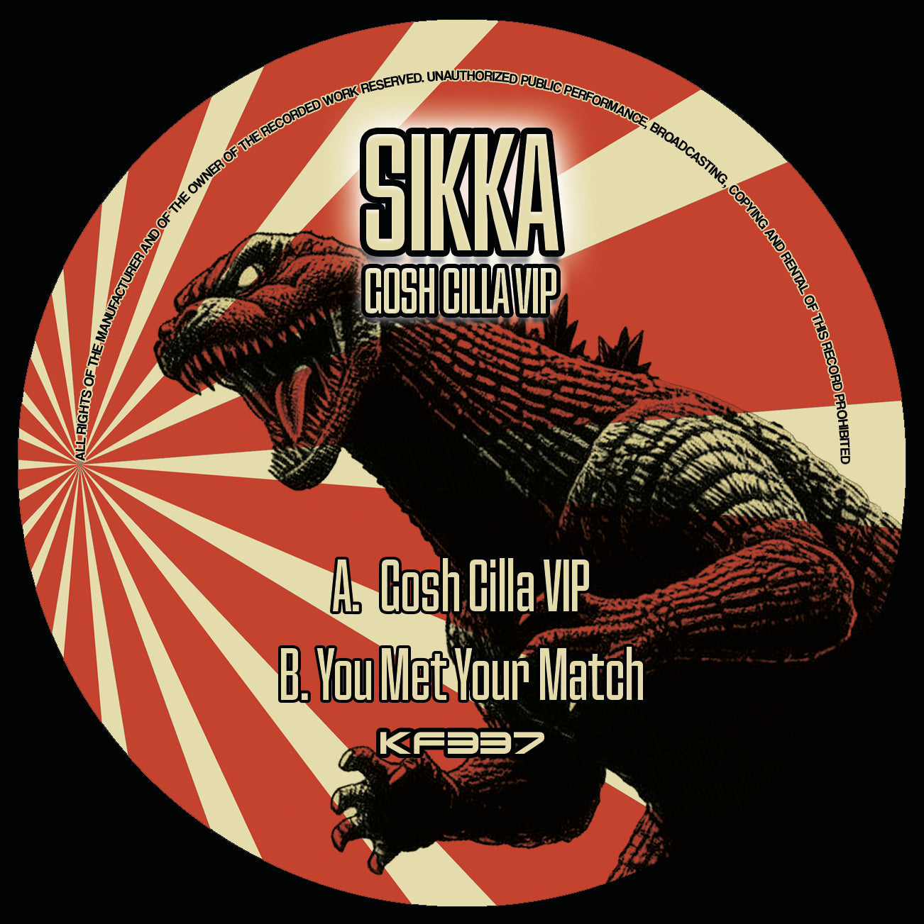 Sikka - Gosh Cilla VIP EP - Kniteforce Records - KF337 - 10" Black Vinyl