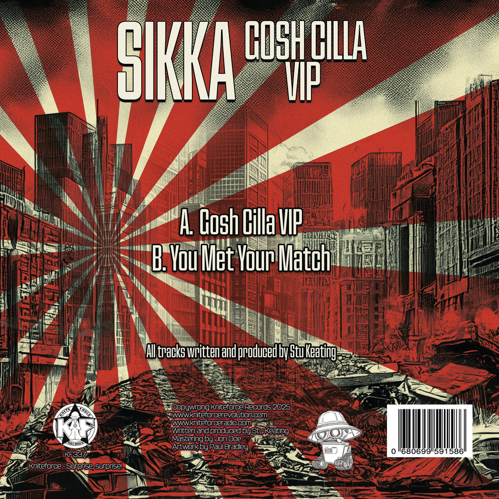 Sikka - Gosh Cilla VIP EP - Kniteforce Records - KF337 - 10" Black Vinyl