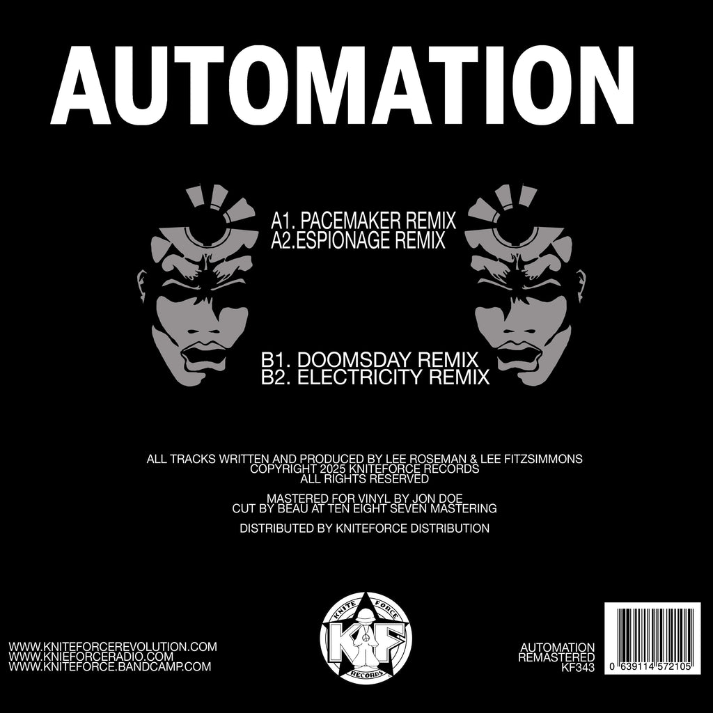 Automation - The Original Remixes EP - Kniteforce Records - KF343 - Rave / Old Skool - 12" Black Vinyl / Printed Spine Sleeve / Printed Inner Sleeve