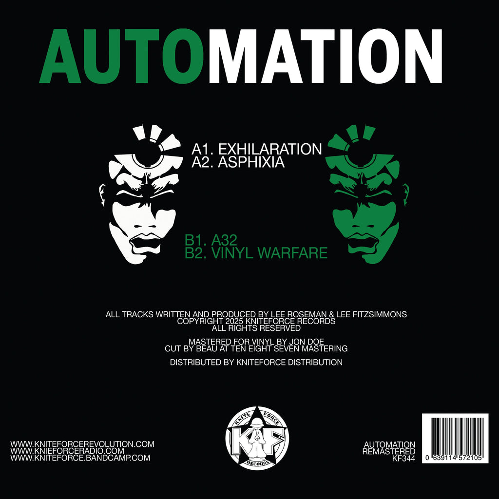 Automation - The Green EP -  Kniteforce Records - KF344 - Old Skool - 12" Black Vinyl Version