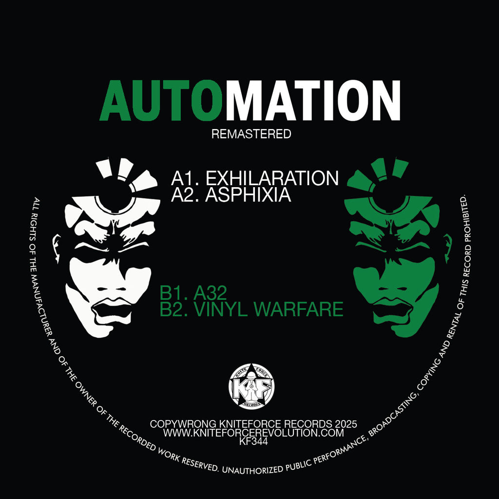 Automation - The Green EP -  Kniteforce Records - KF344 - Old Skool - 12" Black Vinyl Version