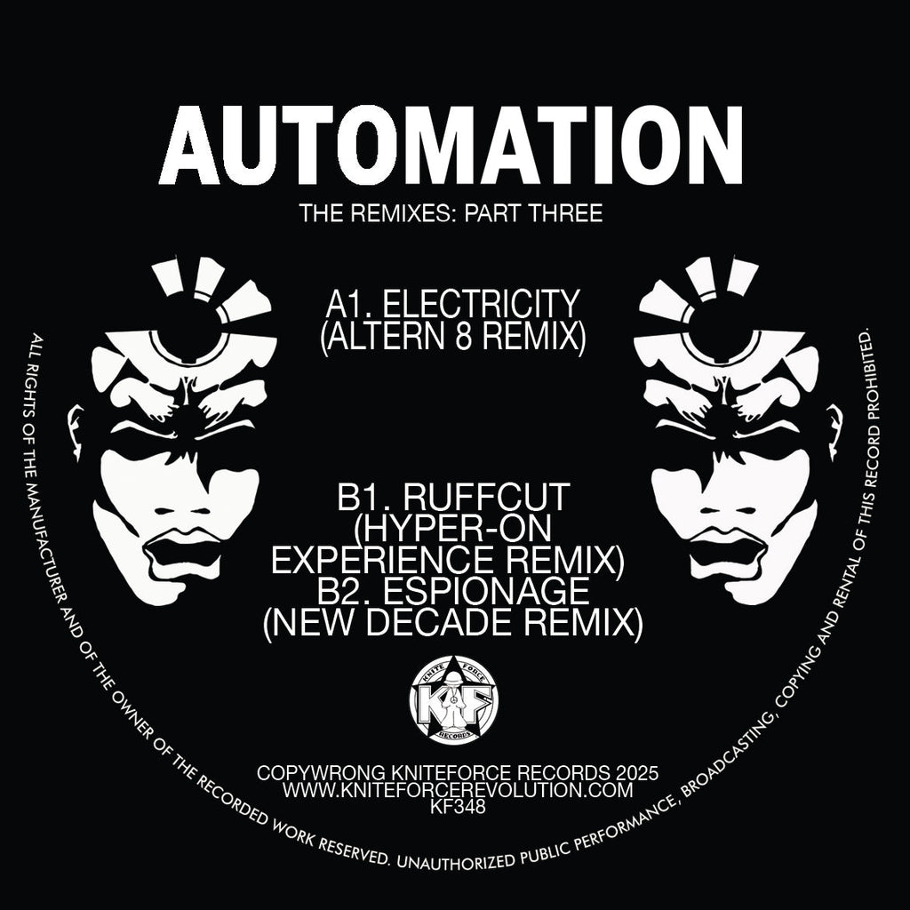 Automation - The Remixes Part Three (Altern 8, Hyper-On, New Decade) - Kniteforce Records - KF348 - Old Skool - 12" Black Vinyl