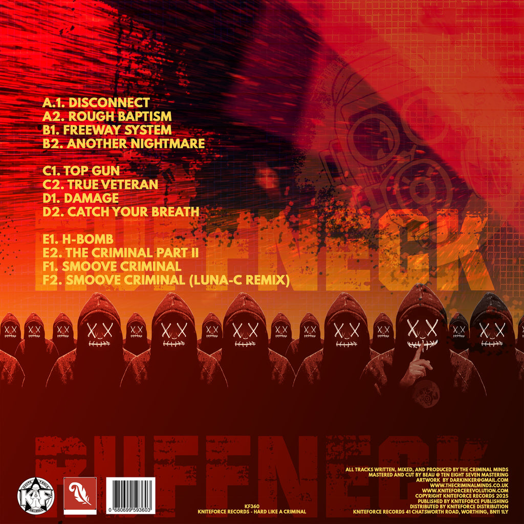 The Criminal Minds - Ruffneck Takedown - Kniteforce Records - KF360 - 3x12" Vinyl - Hardcore