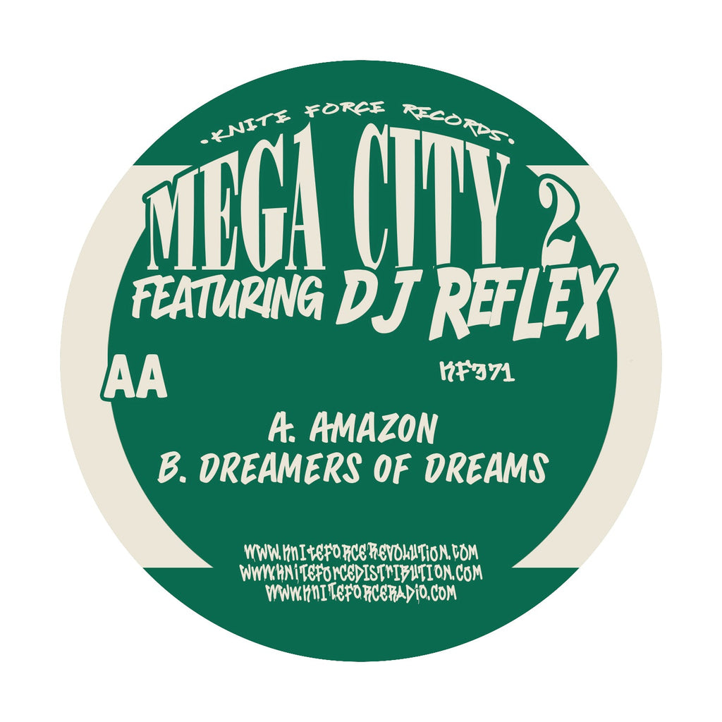 Mega City 2 Featuring DJ Reflex - Amazon EP - Kniteforce Records - KF371 - Old Skool - 12" Black Vinyl