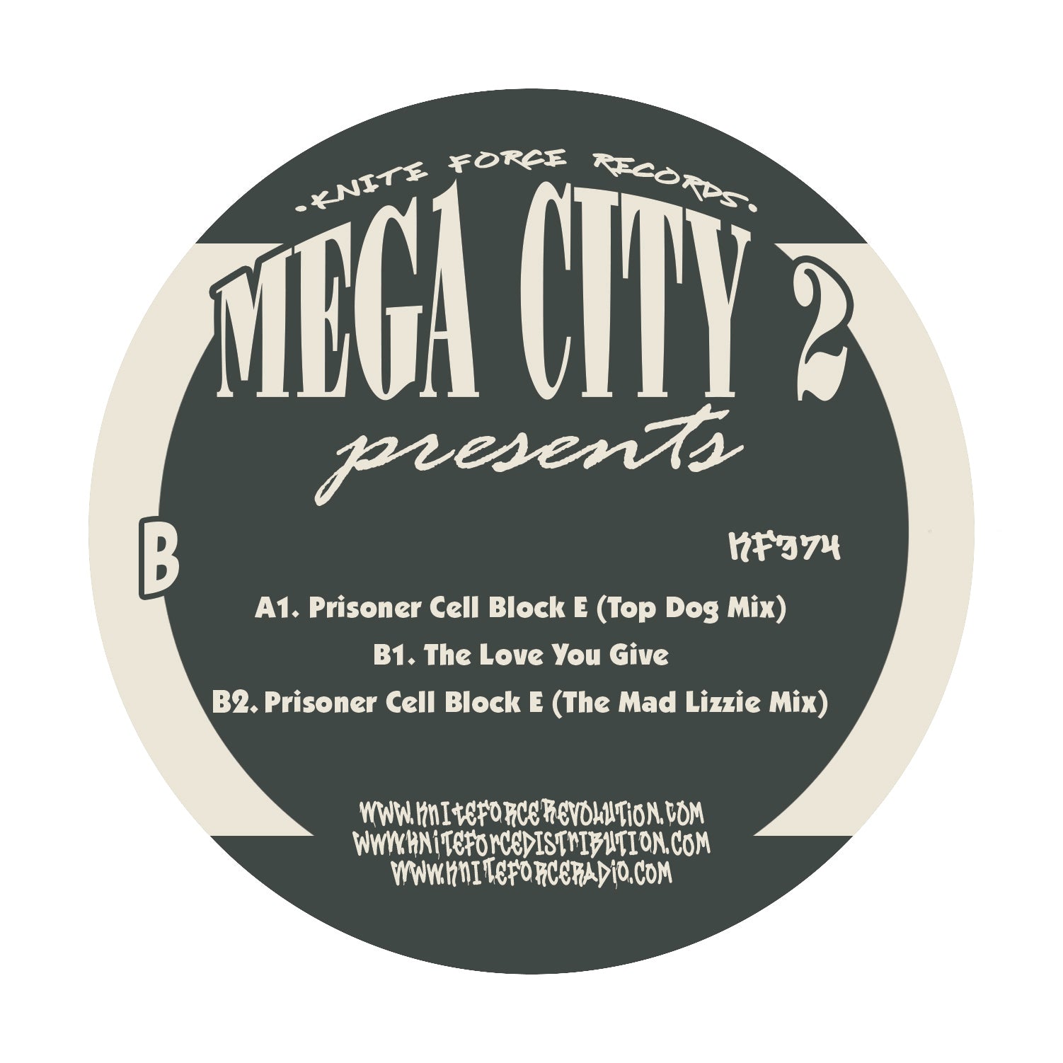 Mega City 2 - Prisoner Cell Block E EP - Kniteforce Records - KF374 - Old Skool - 12" Black Vinyl