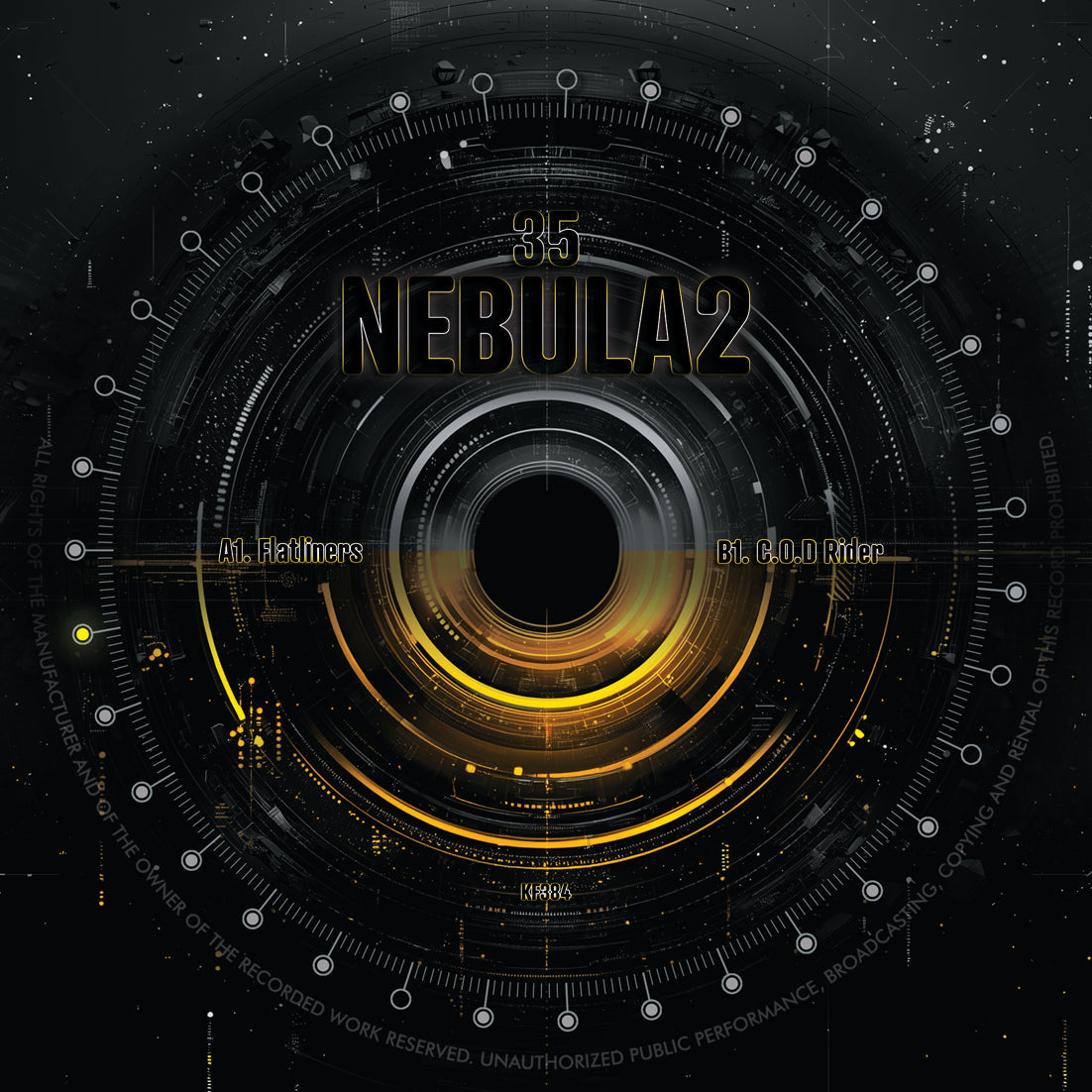 Nebula 2 - Flatliner / C.O.D. Rider - Kniteforce Records - KF384 - Old Skool - 12” Black Vinyl