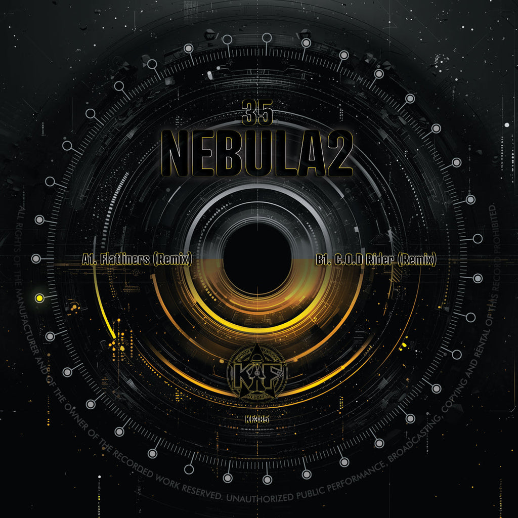 Nebula 2 - Flatliners (Remix) / C.O.D. Rider (Remix) - Kniteforce Records - KF385 - Old Skool - 12” Black Vinyl
