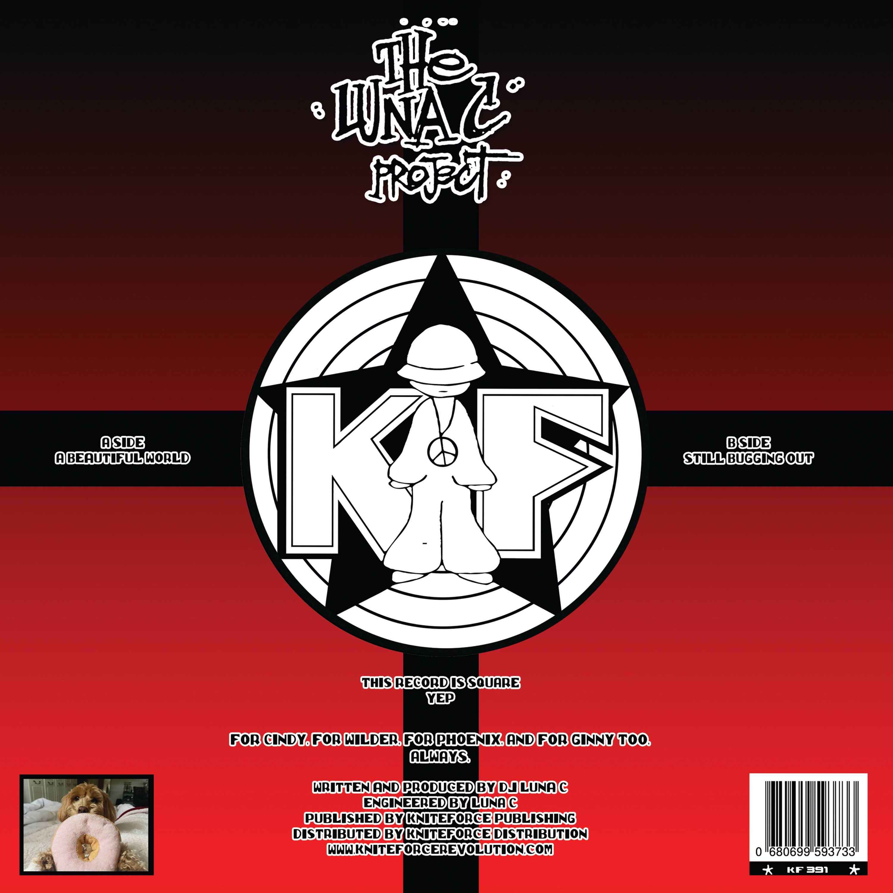 Luna-C - The Lunar Sea - Kniteforce Records - KF391SE - Old Skool - 10" Square Black & Red Vinyl