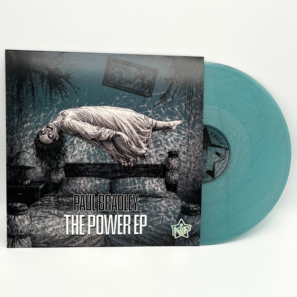 KF394SE sleeve with pale blue-green vinyl half out