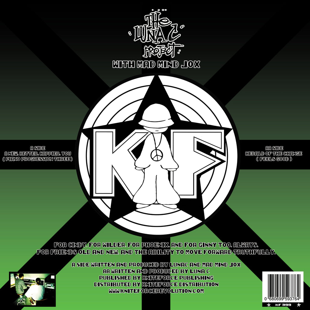 DJ Luna-C With Mad Mind Jox - A New, Happier, You - Kniteforce Records - KF399 - Old Skool - 10" Black Vinyl