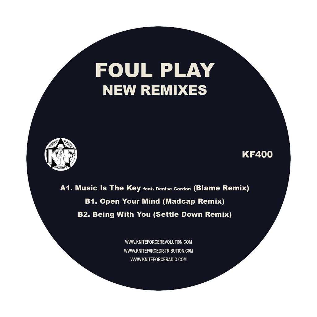 Foul Play - New Remixes - Kniteforce Records - KF400 - 12" Black Vinyl