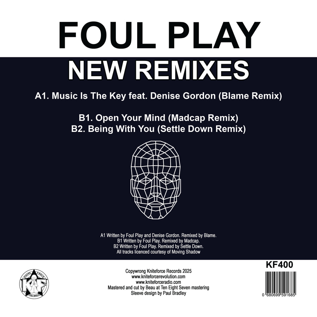 Foul Play - New Remixes - Kniteforce Records - KF400 - 12" Black Vinyl