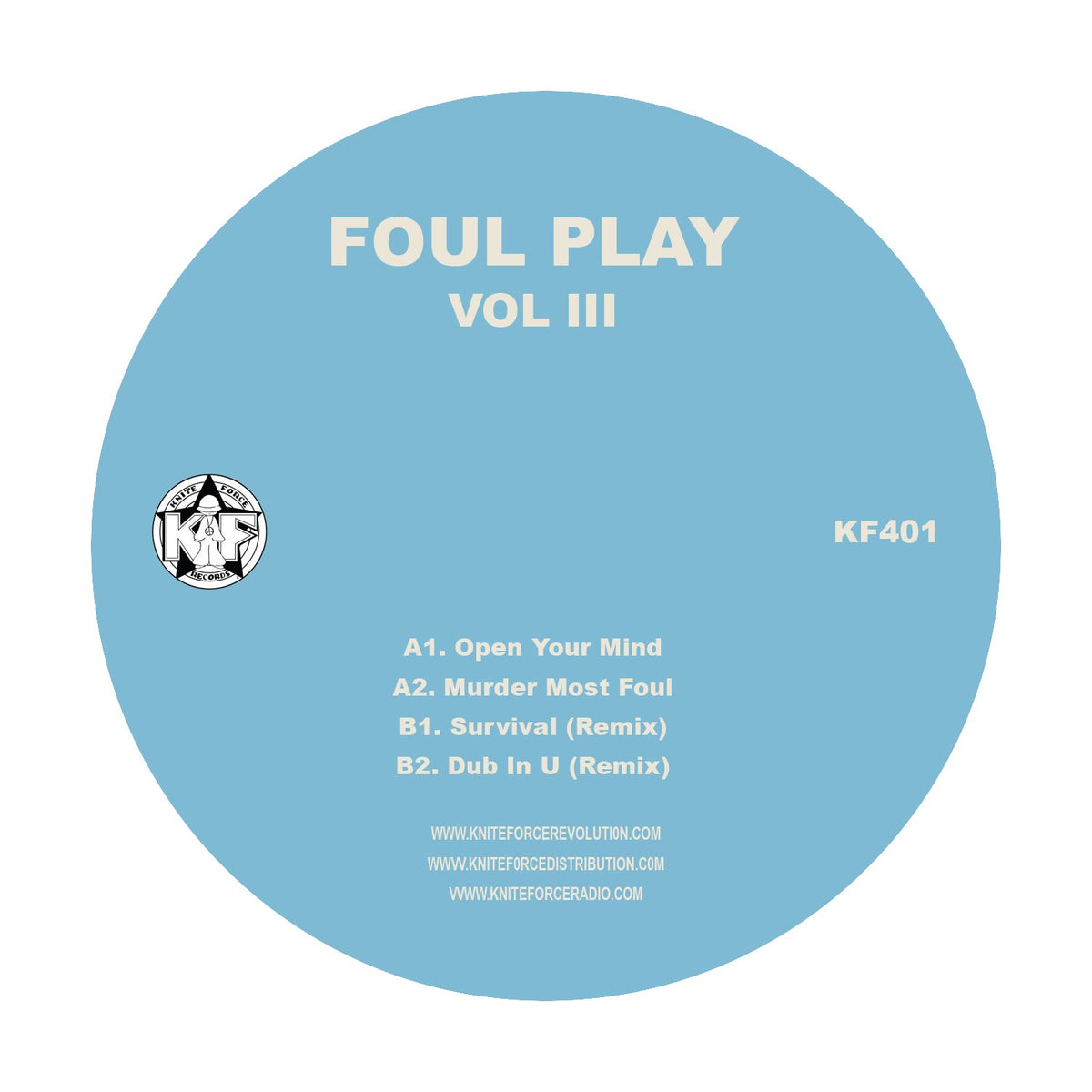 Foul Play - Volume III - Kniteforce Records - KF401 - Old Skool - 12 ...