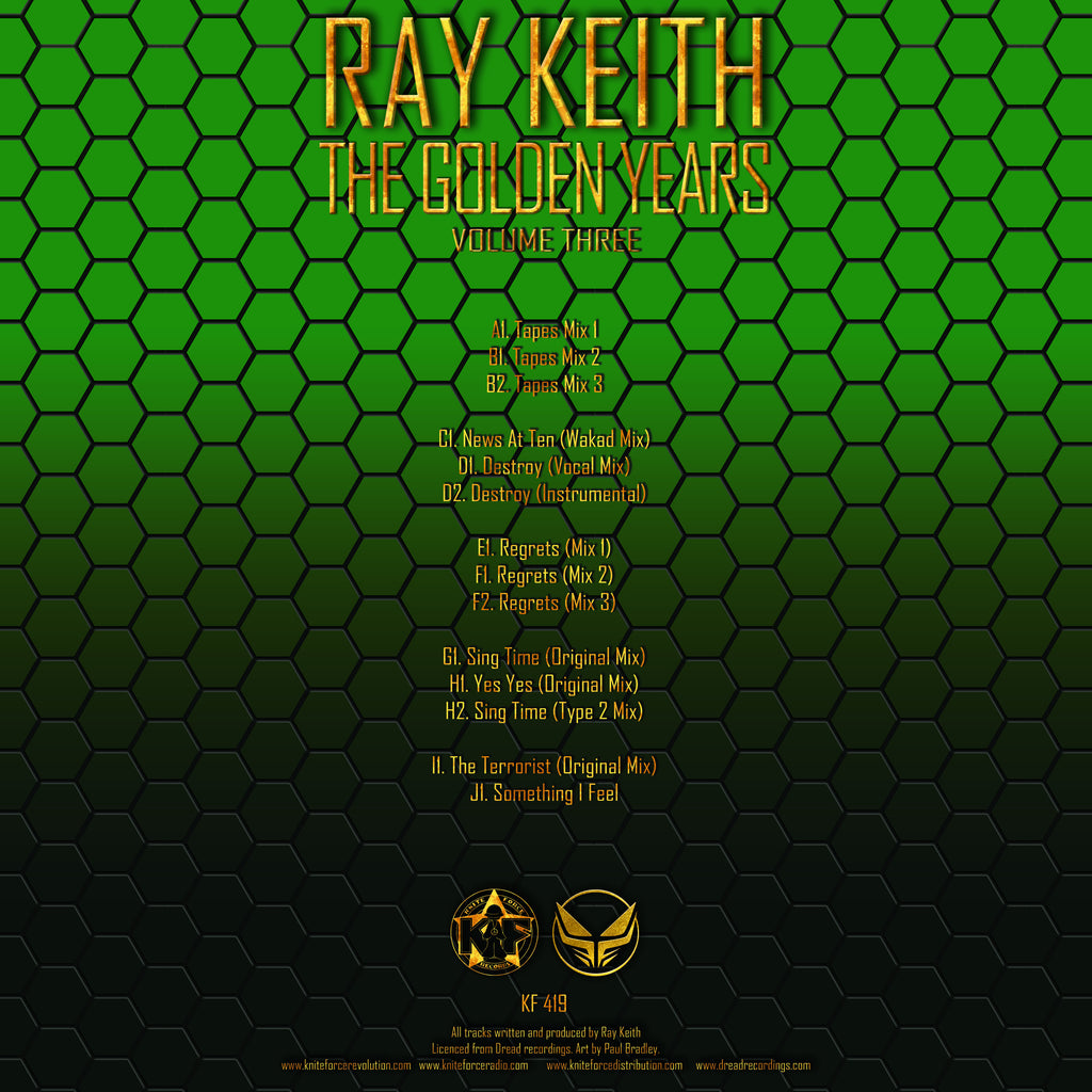 Ray Keith - The Golden Years Volume Three - KF419SE back