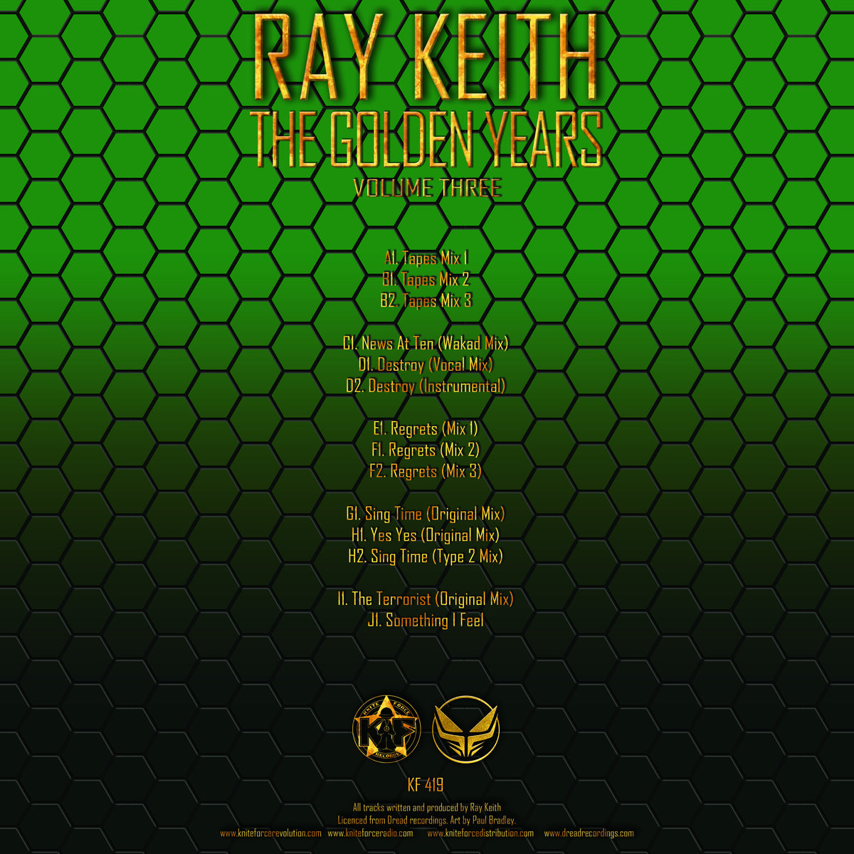 Ray Keith - The Golden Years Volume Three - KF419 back
