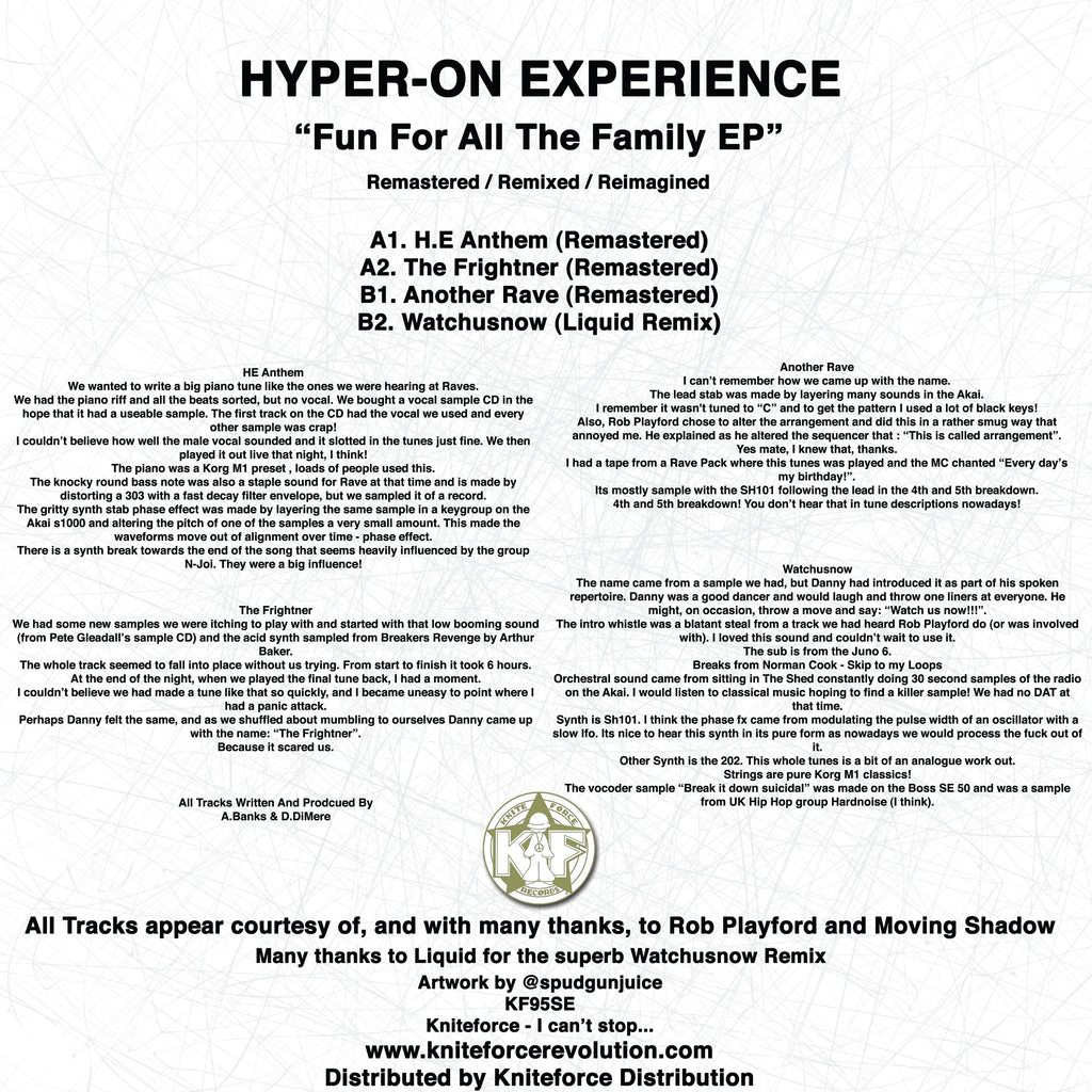 Hyper-On Experience - Fun For All The Family EP - KF095SE - 12" Black Vinyl