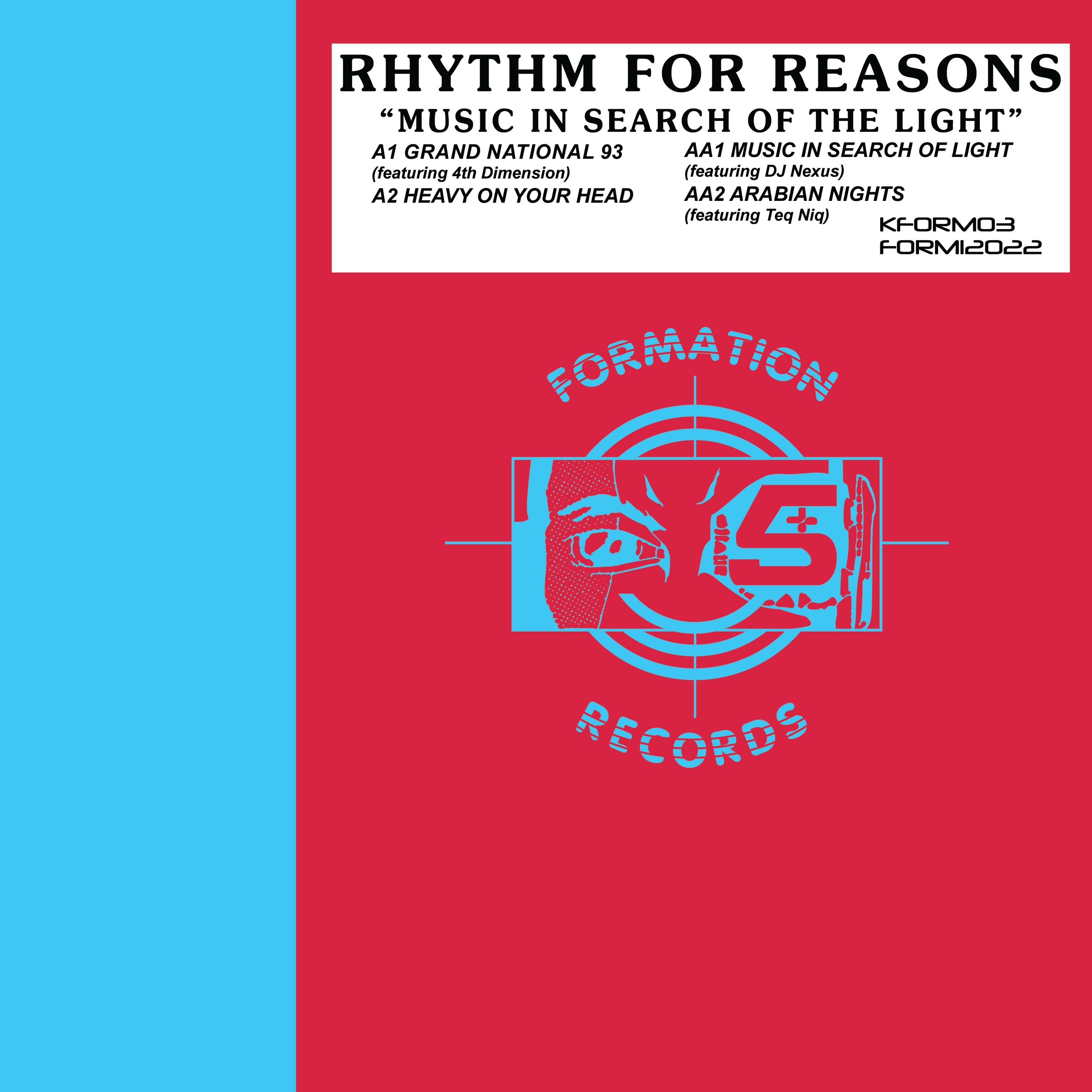 Rhythm For Reasons - Music In Search Of The Light EP - Formation Records - KFORM03 - 12" Black Vinyl