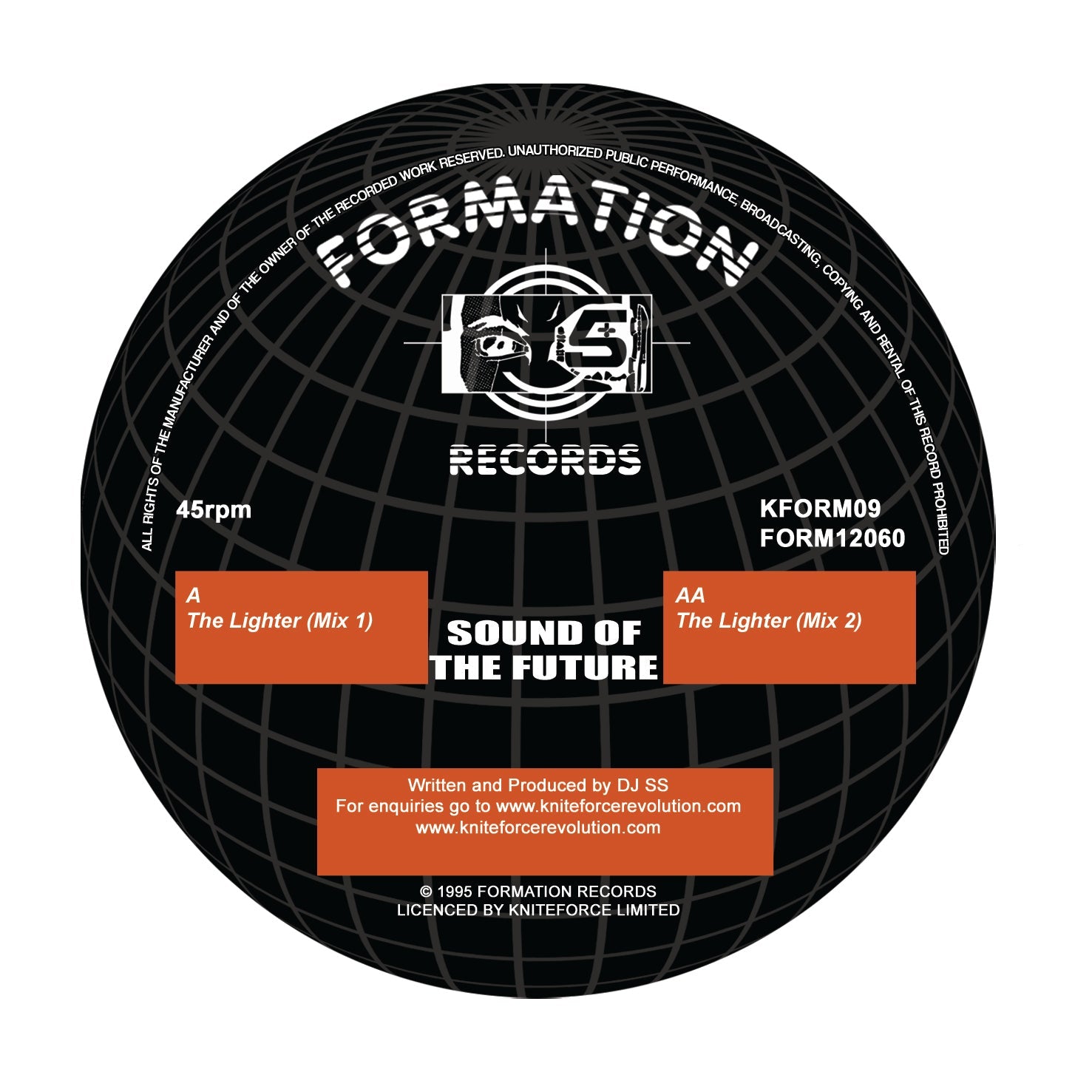Sound of The Future - The Lighter EP - Formation Records - KFORM09 - 12" Black Vinyl
