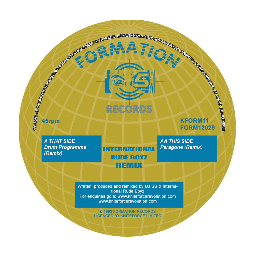 International Rude Boyz - International Acclaim Remixes EP - Formation Records - KFORM12 - 12" Black Vinyl