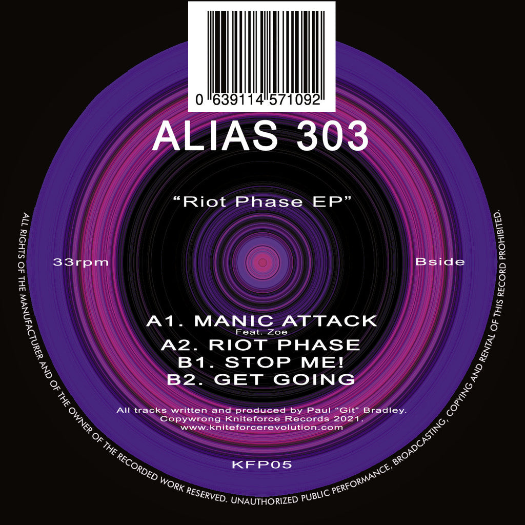 Alias 303 - Riot Phase EP - Kniteforce Prime-  12" Vinyl - KFP05