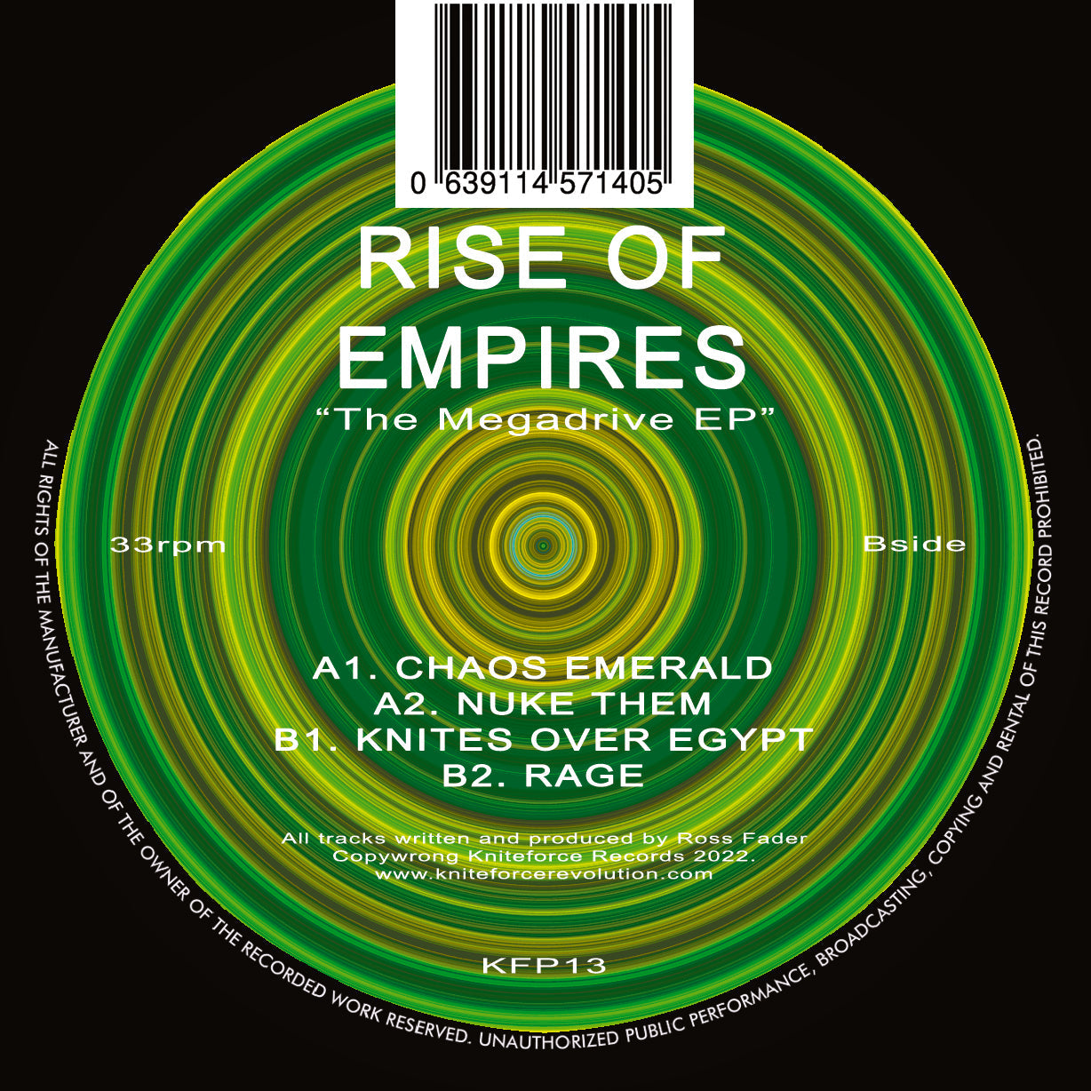 Rise Of Empires - Kniteforce Prime - The Megadrive EP - KFP13 - 12"  Vinyl - Hardcore/Rave