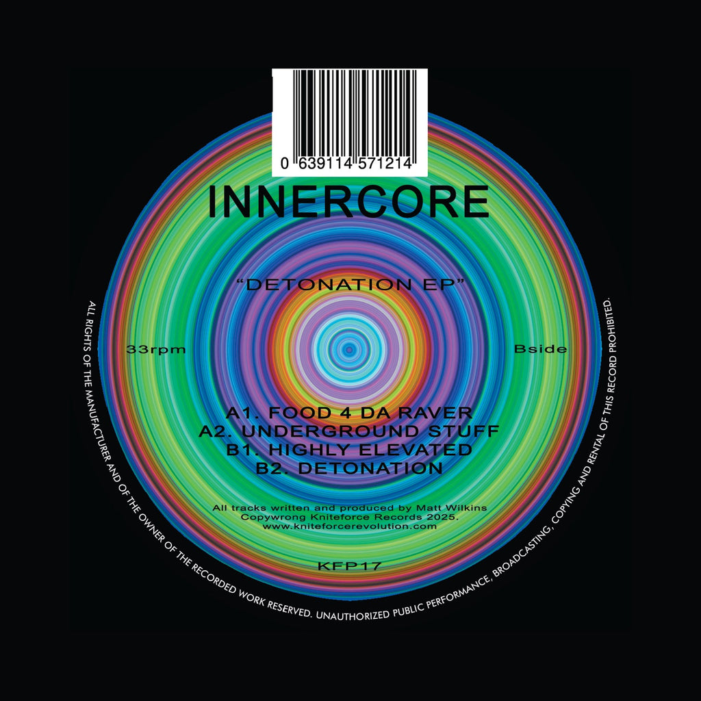 InnerCore - Detonation EP - Kniteforce Prime Records - KFP17 - Old Skool - 12" Translucent Purple Effect Vinyl
