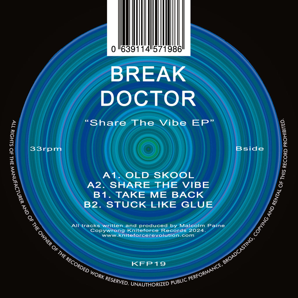 Break Doctor - Share The Vibe EP - Kniteforce Prime - KFP19 - Old School / Rave - 12" Gray Marble Vinyl