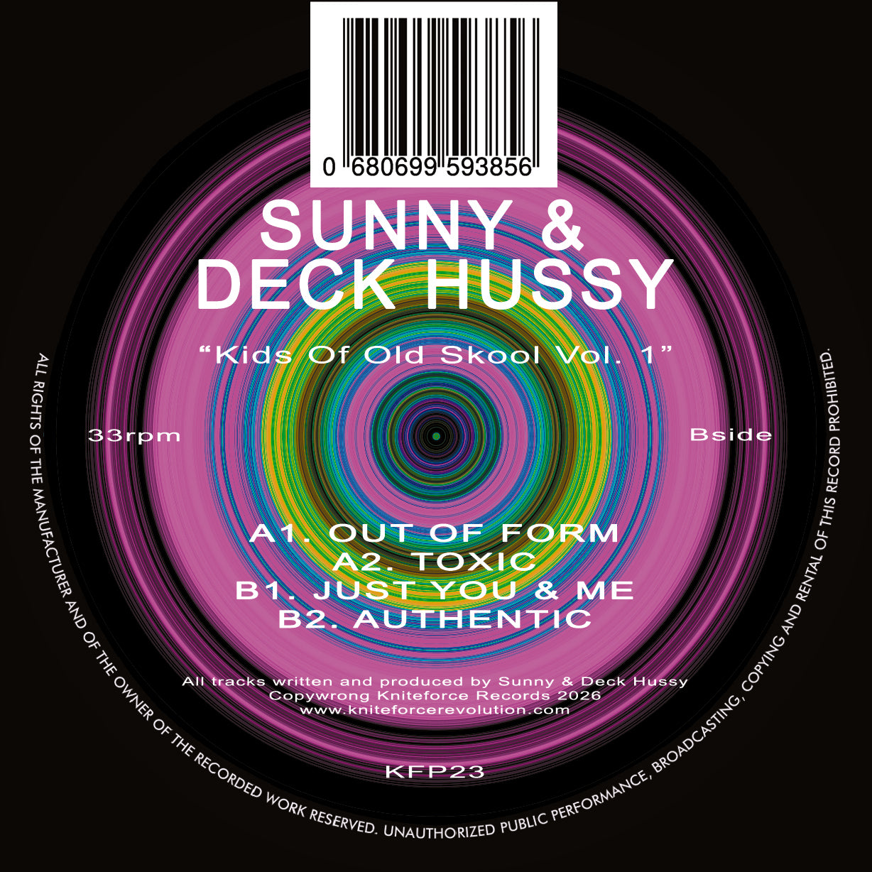 Sunny & Deck Hussy - Kids Of Old Skool Volume One - KFP23 back