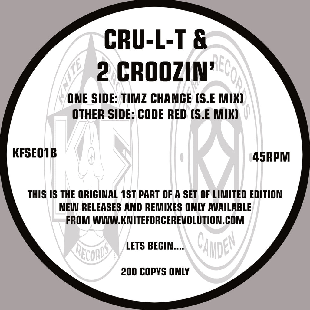 Cru-l-t & 2 Croozin' - Special Edition Volume 1 EP - Kniteforce Records - KFSE01 - Old Skool - 10" Black Vinyl, Sealed Plastic Bag Sleeve