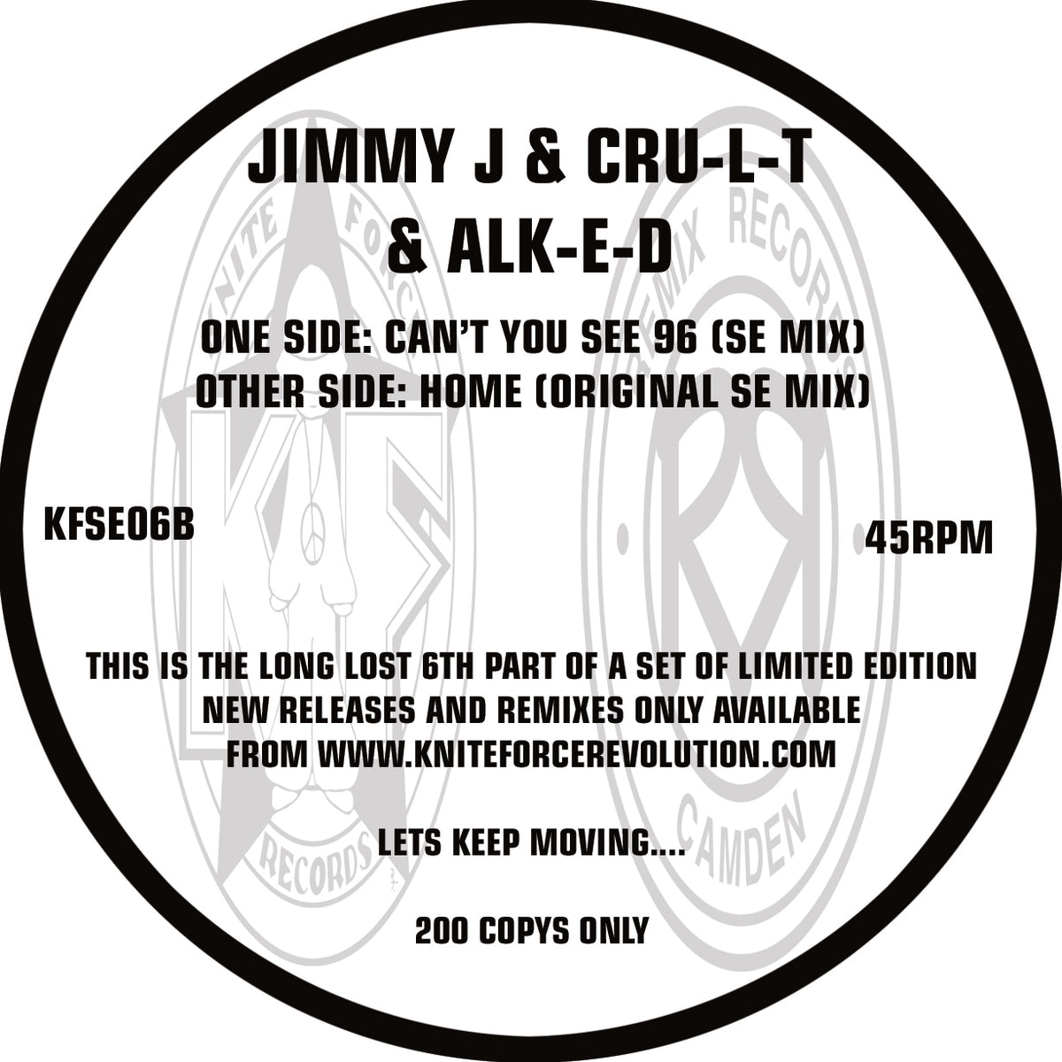 Jimmy J & Cru-l-t / Alk-E-D - Kniteforce Special Edition Volume 6 - KFSE06 back
