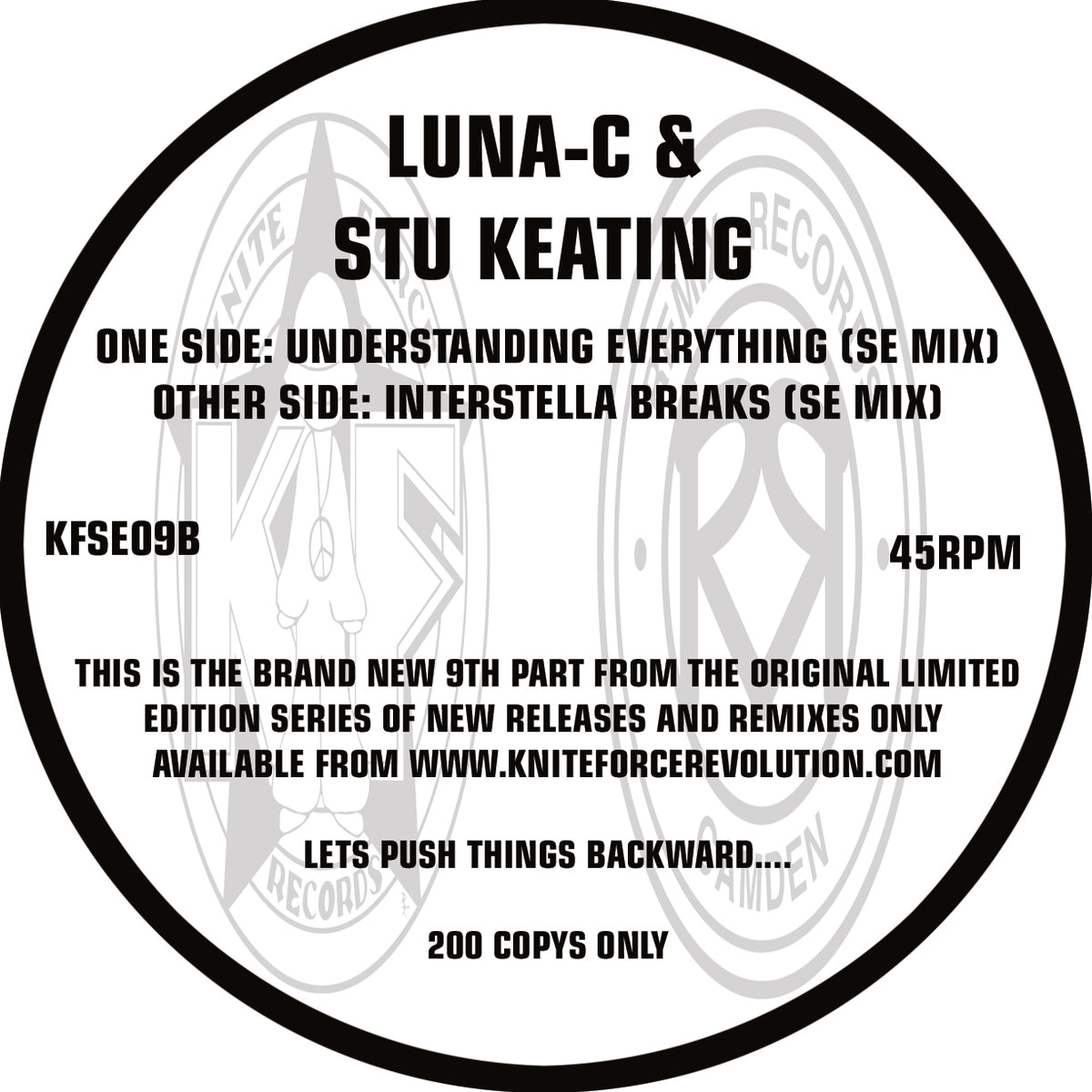 Luna-C / Stu Keating - Kniteforce Special Edition Volume 9 - KFSE09 back