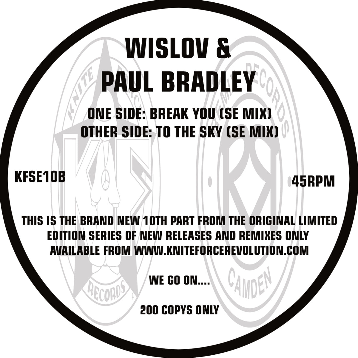Wislov / Paul Bradley - Kniteforce Special Edition Volume 10 - KFSE10 back