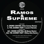 Ramos & Supreme - The Journey / Crowd Control Remixes EP - Pete Cannon - Hectic Records - Black and White Marbled Vinyl - Khect01RSE
