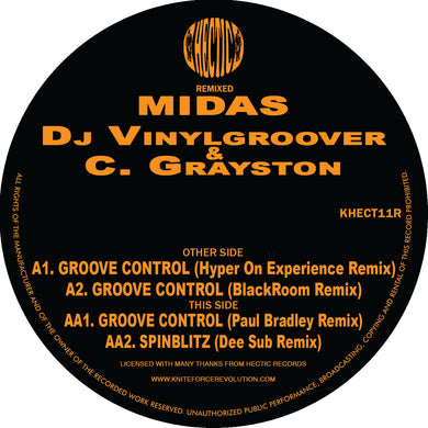 Groove Control The Remixes - The Remix EP - Hectic Records - Midas - Ramos, Supereme, Sunset Regime - Hyper-On Experience - KHECT11R - 12