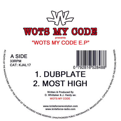 Just Another Label - Wots My Code - Wots My Code EP (inc. Dubplate) - Kniteforce - 12