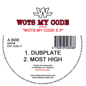 Just Another Label - Wots My Code - Wots My Code EP (inc. Dubplate) - Kniteforce - 12" Vinyl -  KJAL17