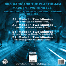 Load image into Gallery viewer, Bug Kann And The Plastic Jam - Made In Two Minutes (The Prodigy / Foul Play / Origin Unknown Remix Remixes) - Labello Blanco Records - KLB15 - Old Skool - 12&quot; Black Vinyl
