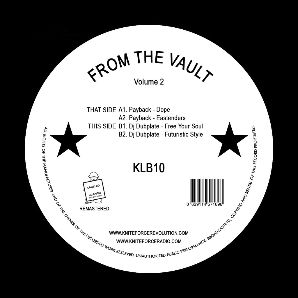 Payback, DJ Dubplate - From The Vaul Volume 2 EP - Labello Blanco - KLB10 - 12" Vinyl