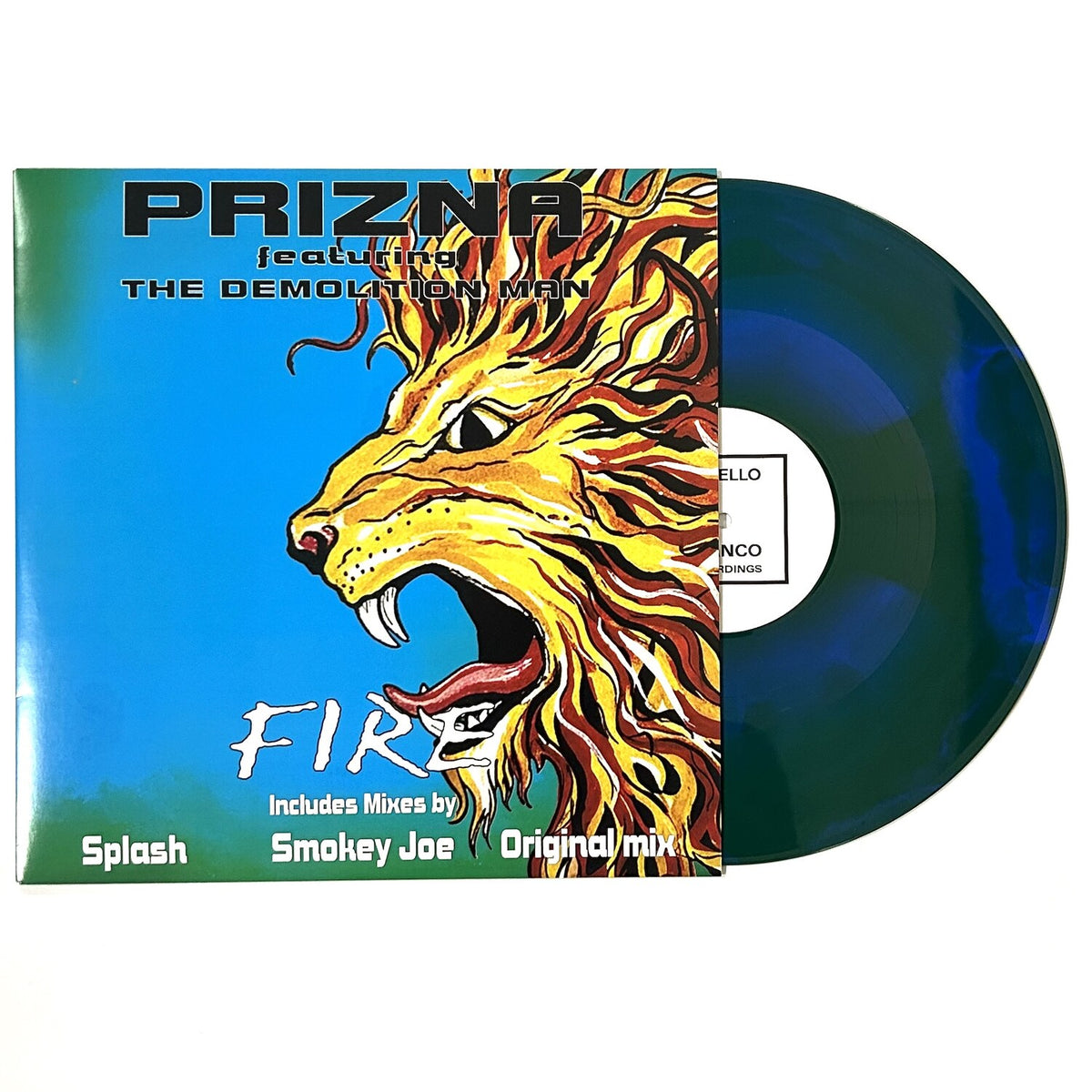 Prizna Featuring The Demolition Man - Fire - KLB12SE blue green vinyl with sleeve
