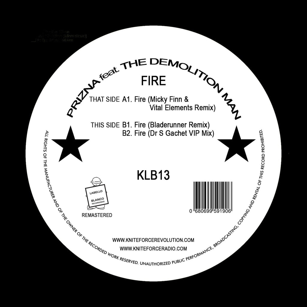 Prizna Featuring The Demolition Man - Fire Remixes 2 - KLB13SE label