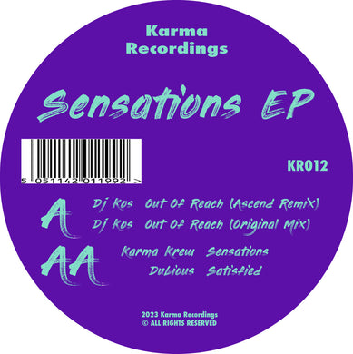 DJ KOS / KARMA KREW / DUBIOUS - Sensations EP - Karma Recs - 12
