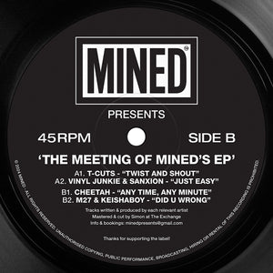 T-Cuts – Vinyl Junkie & Sanxion – Cheetah – M27  - Mined Records - Meeting Of Mined’s EP - 12" Vinyl - Mined017