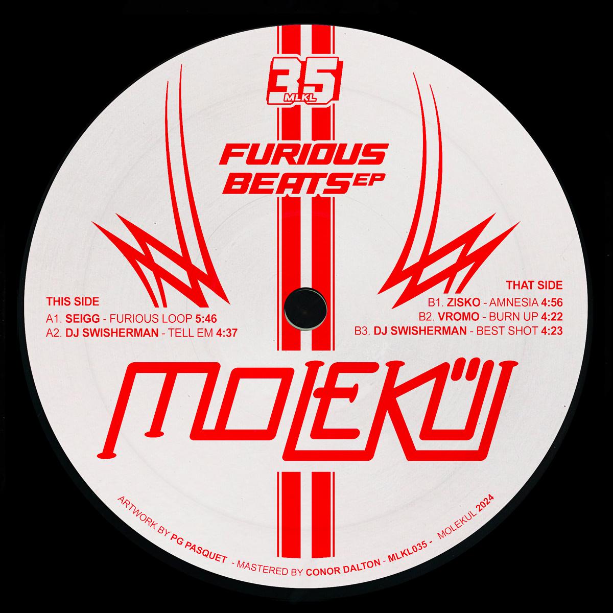 Seigg, DJ Swisherman, Zizko - Furious Beats EP - Molekül - MLKL035 - 12" Vinyl - Techno - French Import