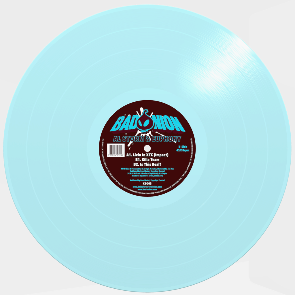 Al Storm & Euphony - Livin’ In XTC EP - Bad Onion Records - Turquoise Vinyl - 12" vinyl - KBO03